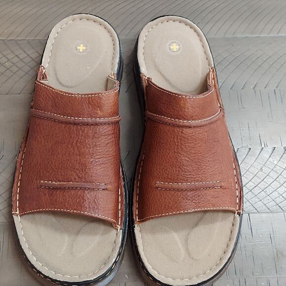 Dr. Martens 8B72 Brown Leather Slides Sandals Sz 13 main image 12